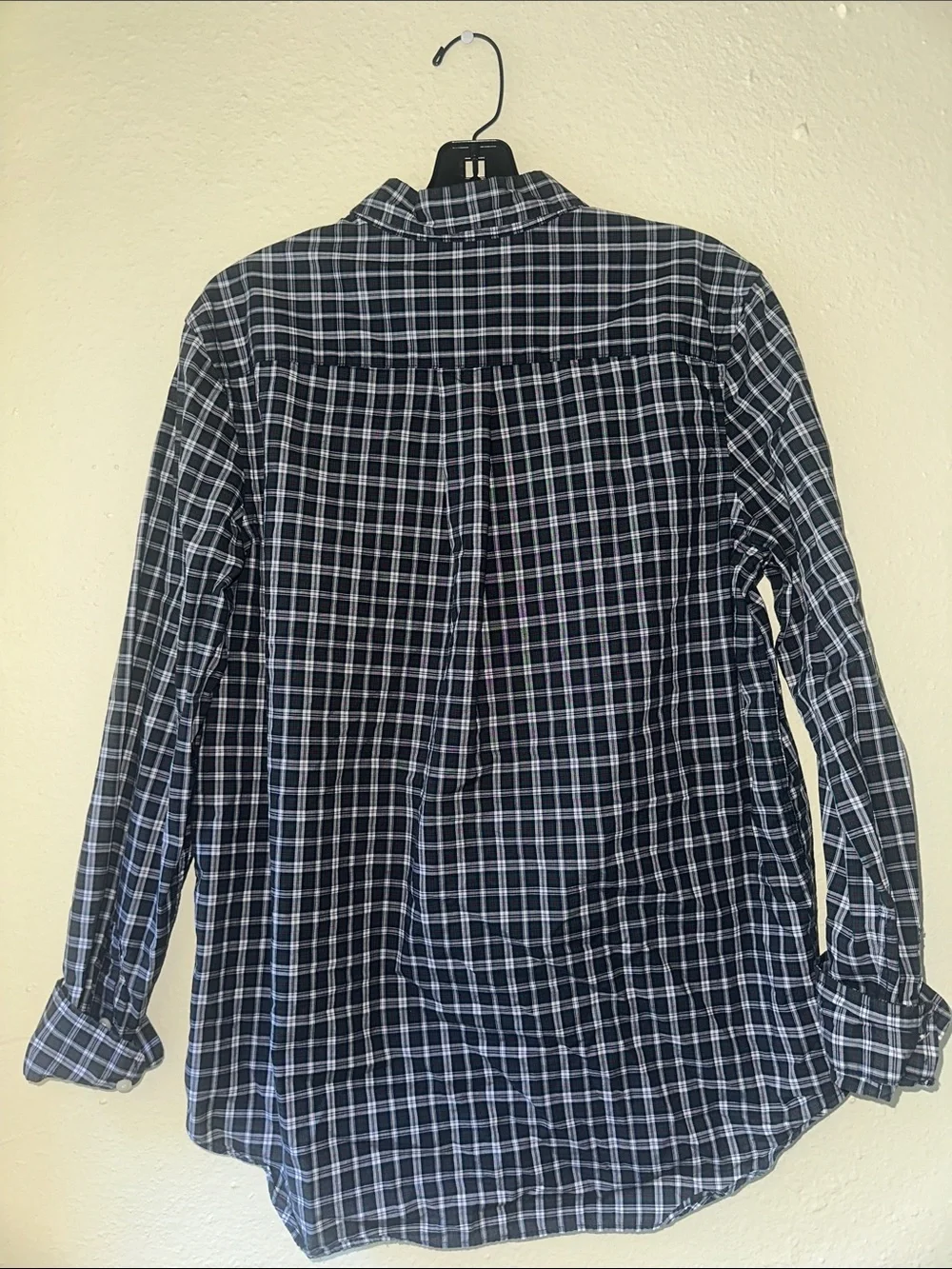 Polo by Ralph Lauren Navy and Green Plaid Button-Down Shirt EUC